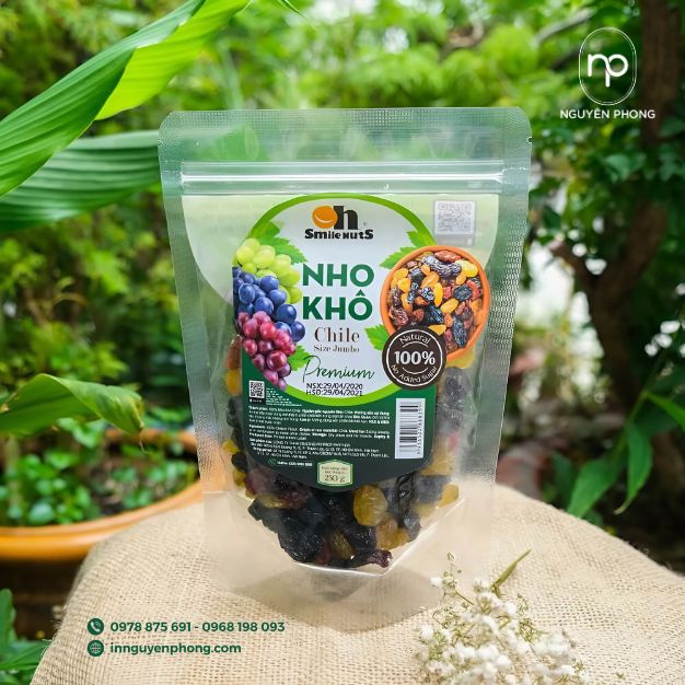 in tem dán nho khô cho dạng túi zip